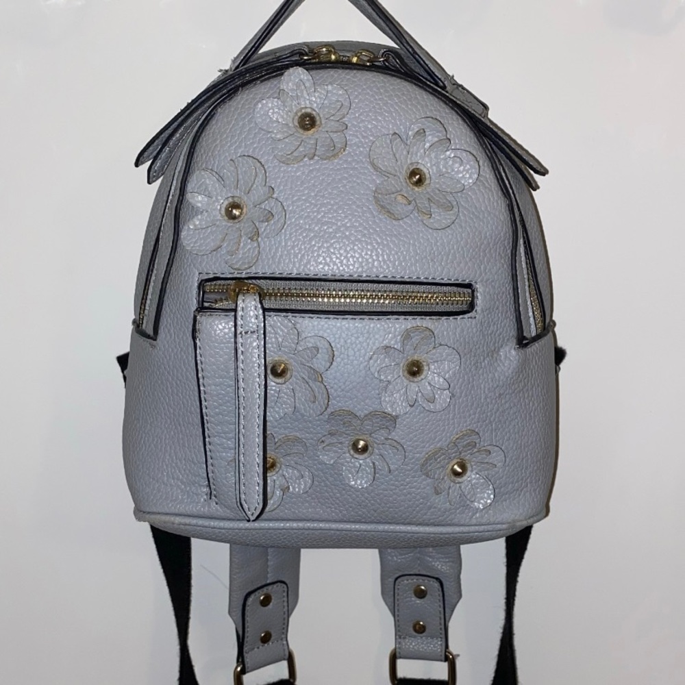 Expressions NYC mini backpack, light blue, flowers